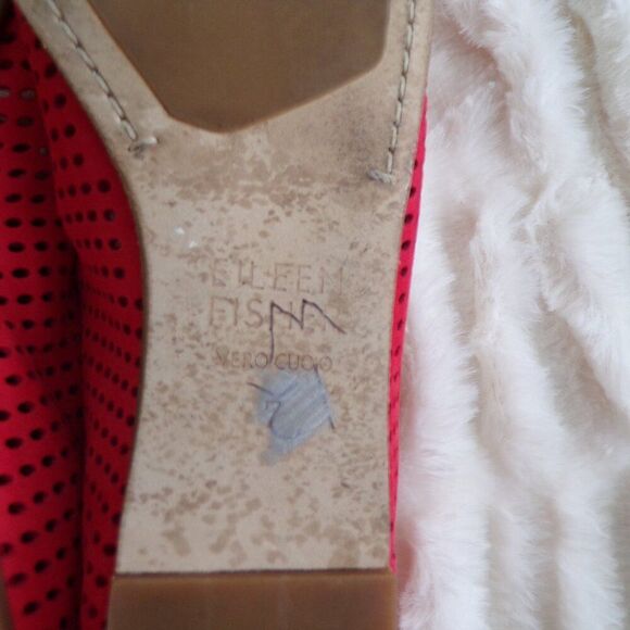 Eileen Fisher red ballet flats 7 - Picture 6 of 11